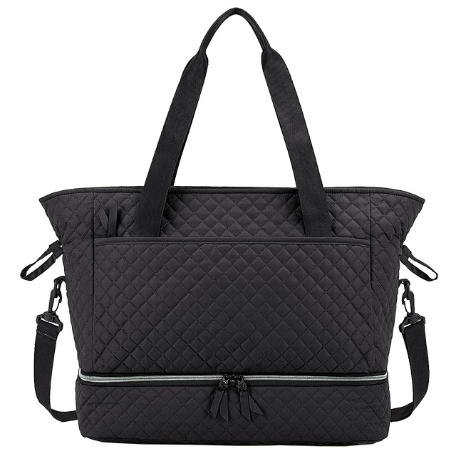 39L Soft Quilted Cotton Sports Gym Bag with Shoe Compartment
