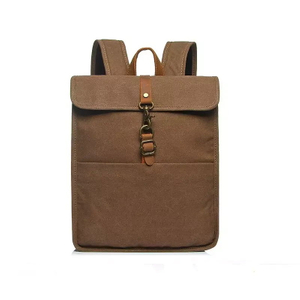 High Quality Adventure College Logo Branded Unisex 15.6 Eco Friendly Vintage Laptop Bag Canvas Backpack