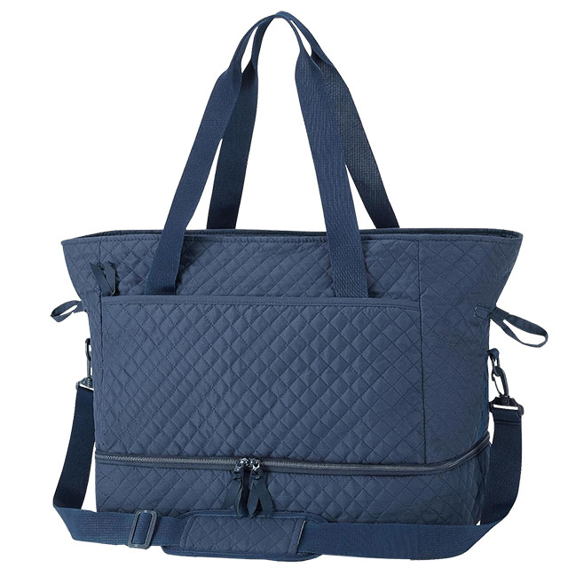 39L Soft Quilted Cotton Sports Gym Bag with Shoe Compartment