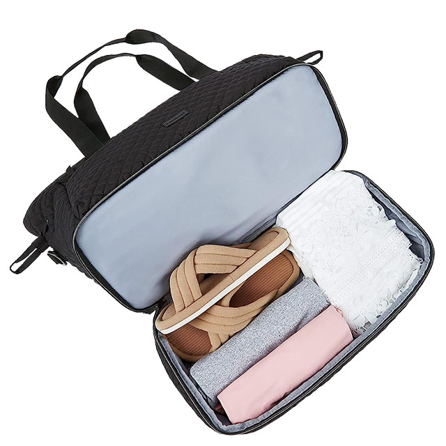 39L Soft Quilted Cotton Sports Gym Bag with Shoe Compartment