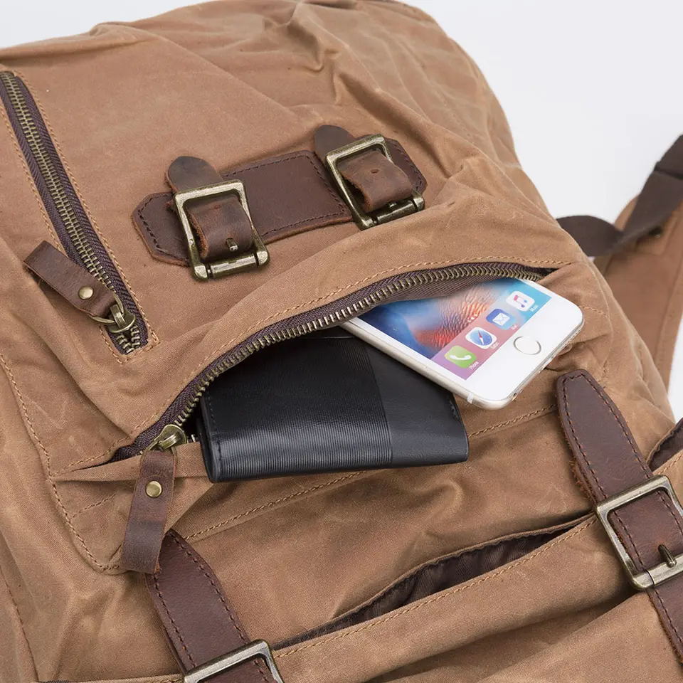 Multi-function computer canvas backpack 
