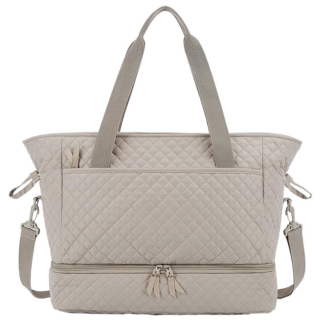 39L Soft Quilted Cotton Sports Gym Bag with Shoe Compartment