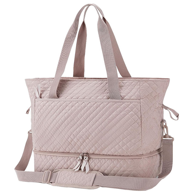 39L Soft Quilted Cotton Sports Gym Bag with Shoe Compartment