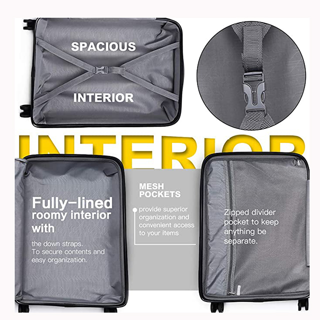 Suitline HardSide Luggages Trolley Hardside Hard Shell Suitcase Expandable