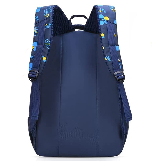 Geometric-Print School-Bag Backpack for Boys