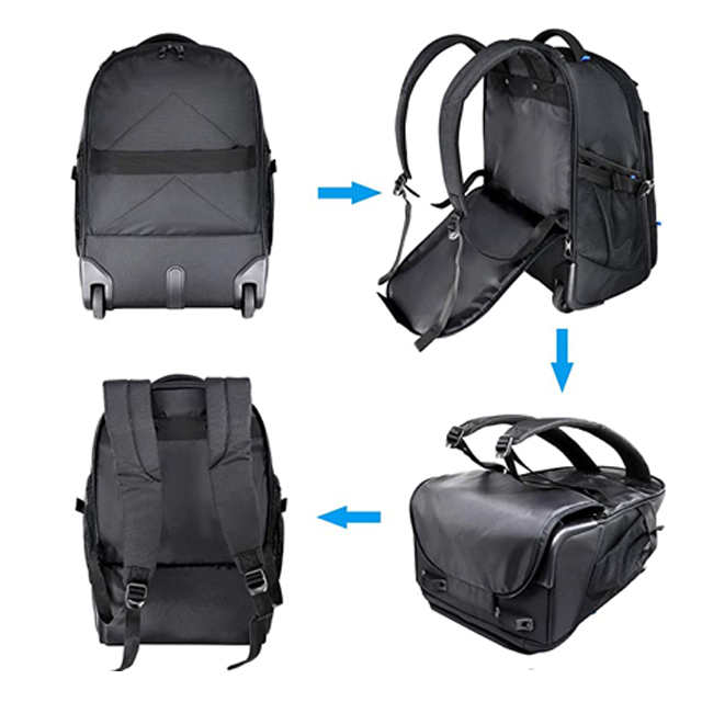 Roller Case Premium Wheeled Rolling Backpack 