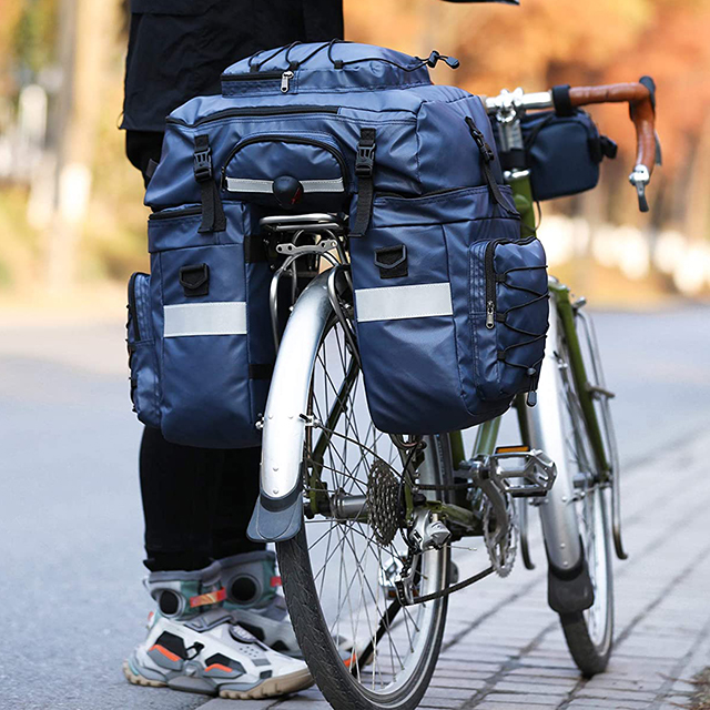 Bike Pannier Bag 3 in 1 Rack Saddle Backpack