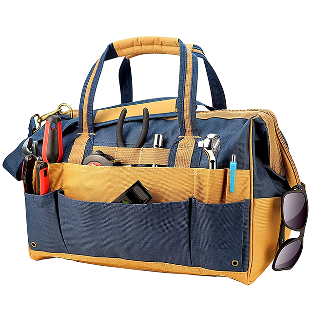 16 Inch Extra Large Canvas Construction Tool Tote Bag