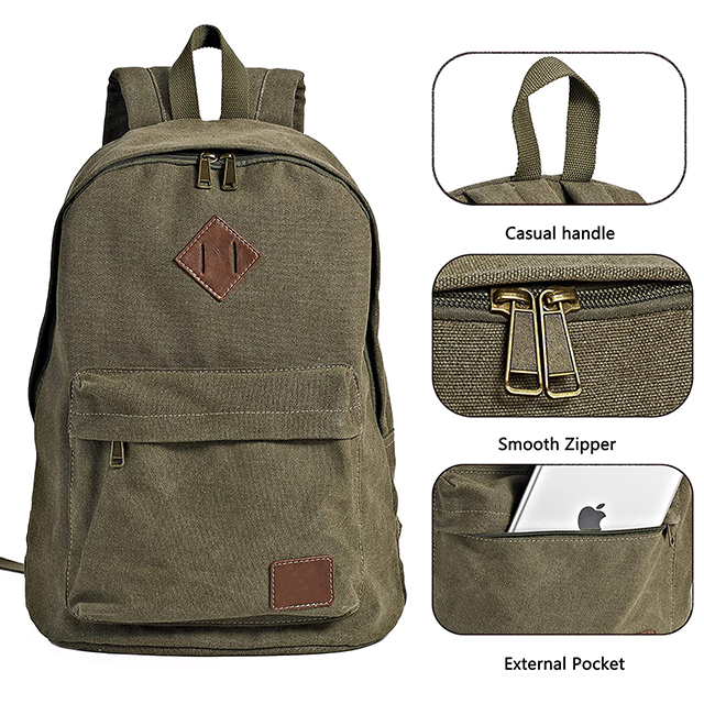 New Canvas School Laptop Backpack