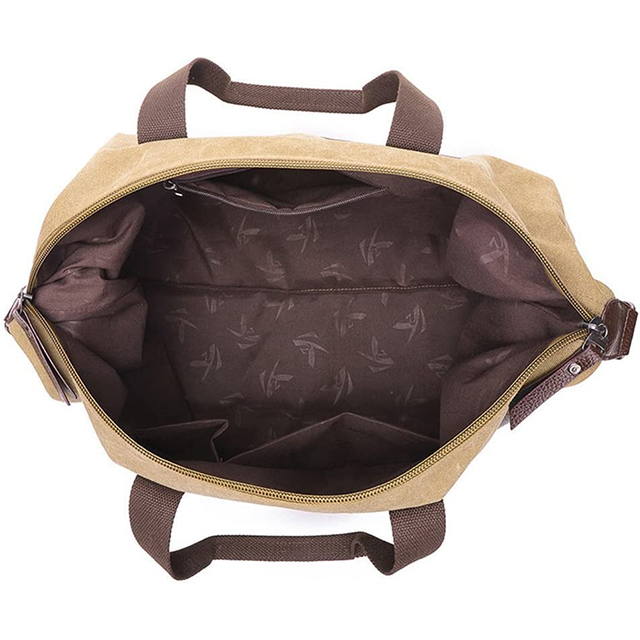 Canvas Leather Carry on Travel Tote Bag