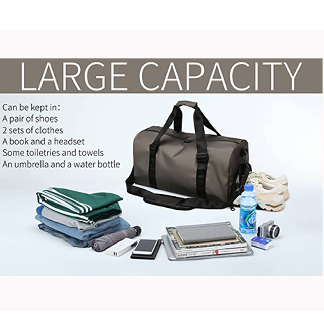 Travel Duffle Bag with Shoes Compartment and Wet Pocket