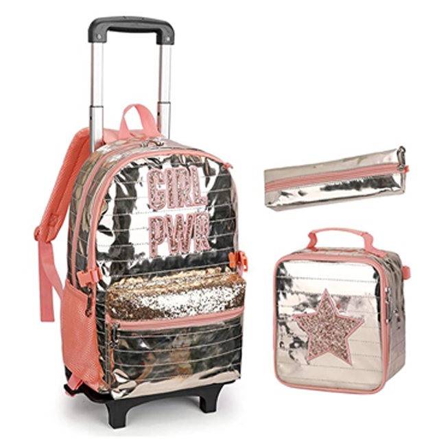 Wheeled Backpack Girls School Bag Sets