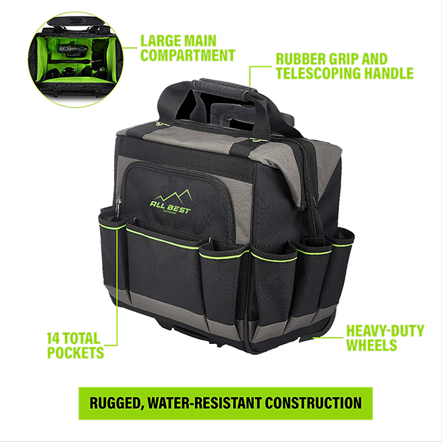 Durable Versatile Rolling Tool Storage Bag