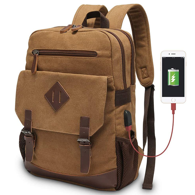 Vintage Rucksack Fits Most 15.6 Inch Laptop