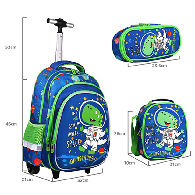 2023 Kids Trolley Bag School Backpack Sets
