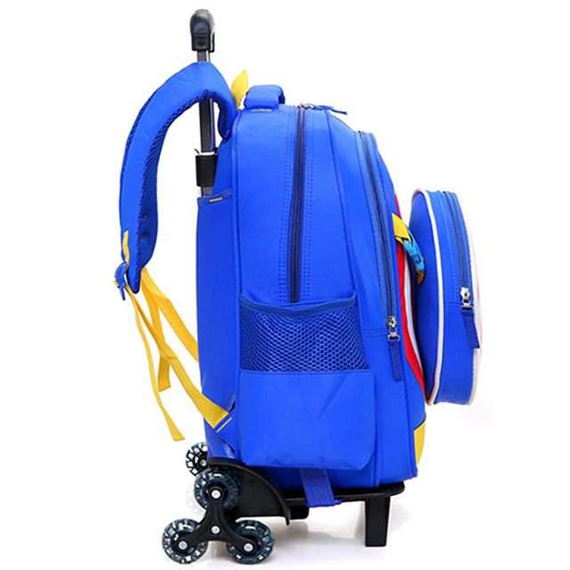  Cartoon Six Wheels Trolley Case School Bags Boy Vacation Backpack