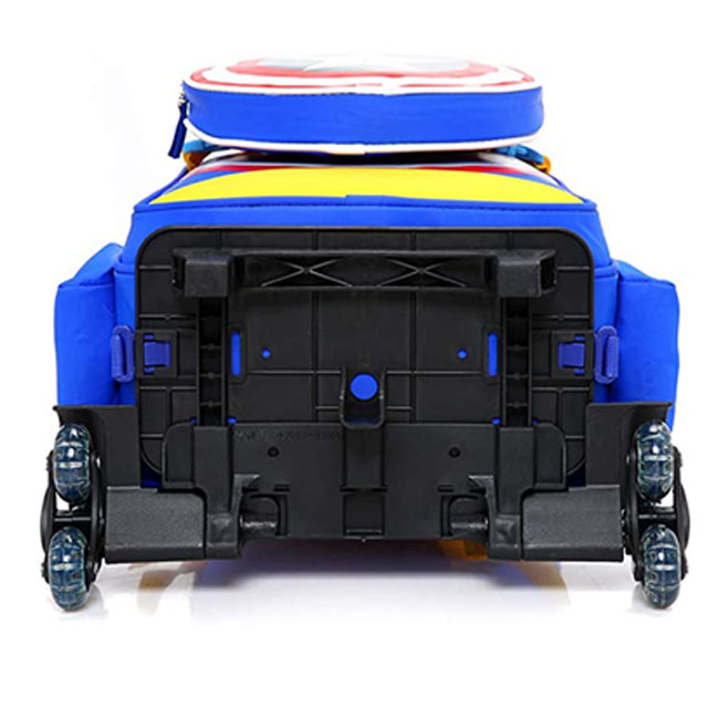  Cartoon Six Wheels Trolley Case School Bags Boy Vacation Backpack
