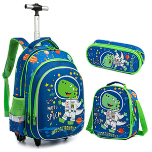 2023 Kids Trolley Bag School Backpack Sets