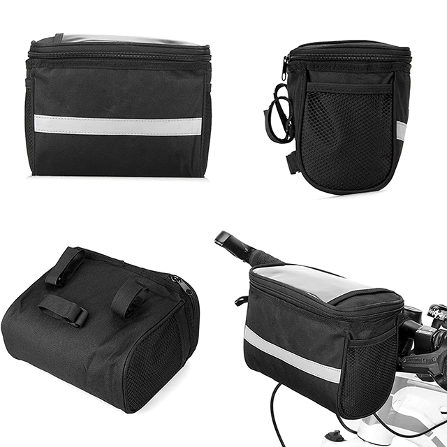 Bike Baskets Bag with Reflective Stripe