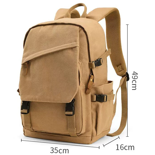 Canvas 17 Inch Vintage College School Backpacks Travel Rucksack