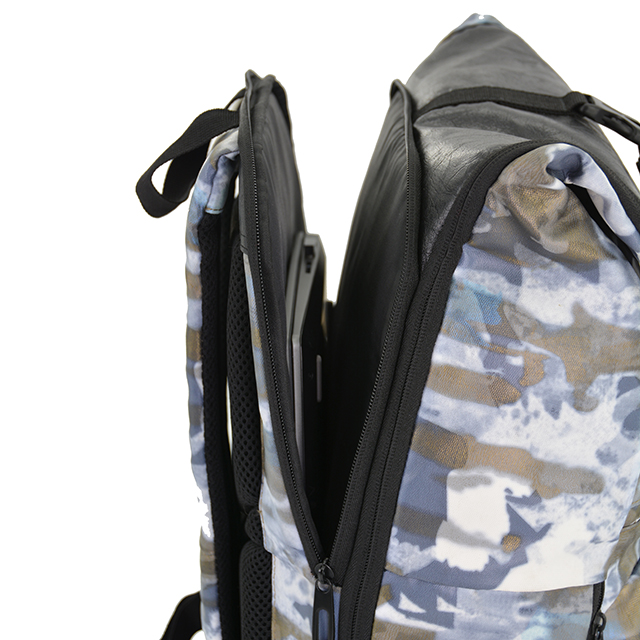 Roll Top Men's Laptop Backpack Fits 15.6 Inches Notebook
