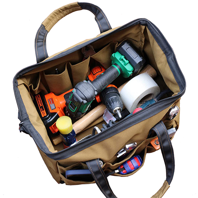 Multiple Purpose 14inch Wide-Mouth Tool Organizer Bag