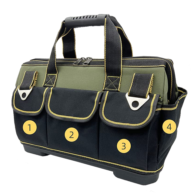 15 Inch Heavy Duty Canvas Wide Mouth Tool Bag
