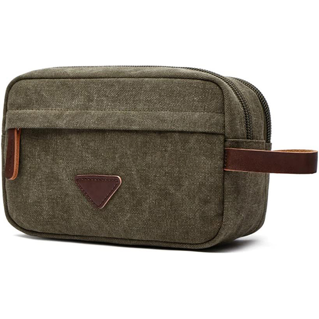 Mens Travel Canvas Toiletry Bag