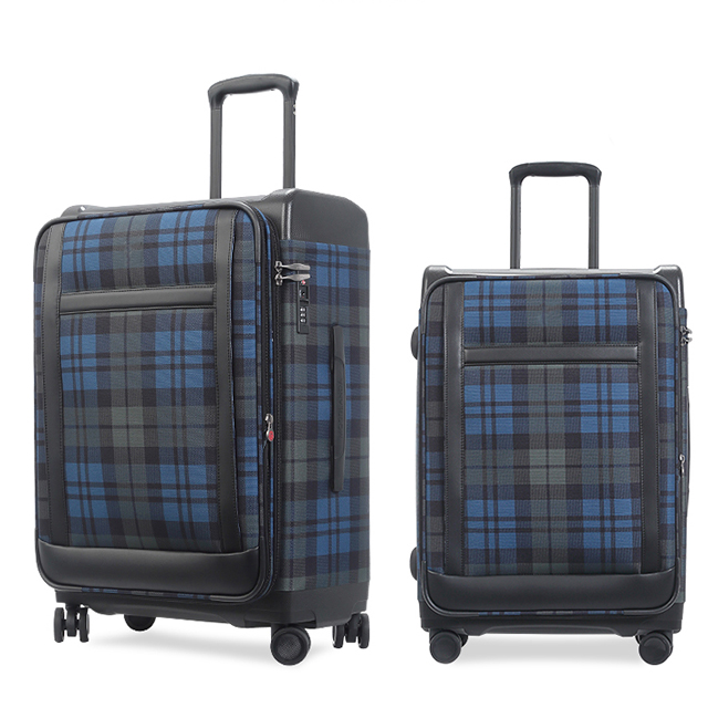 2-Piece Set Softside Carry-On Spinner Luggage