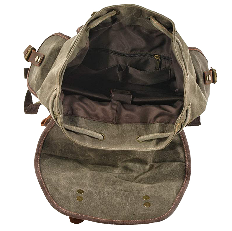 New Arrival Waxed Canvas Shoulder Rucksack