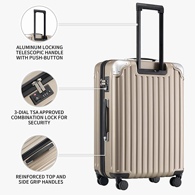 Suitline HardSide Luggages Trolley Hardside Hard Shell Suitcase Expandable