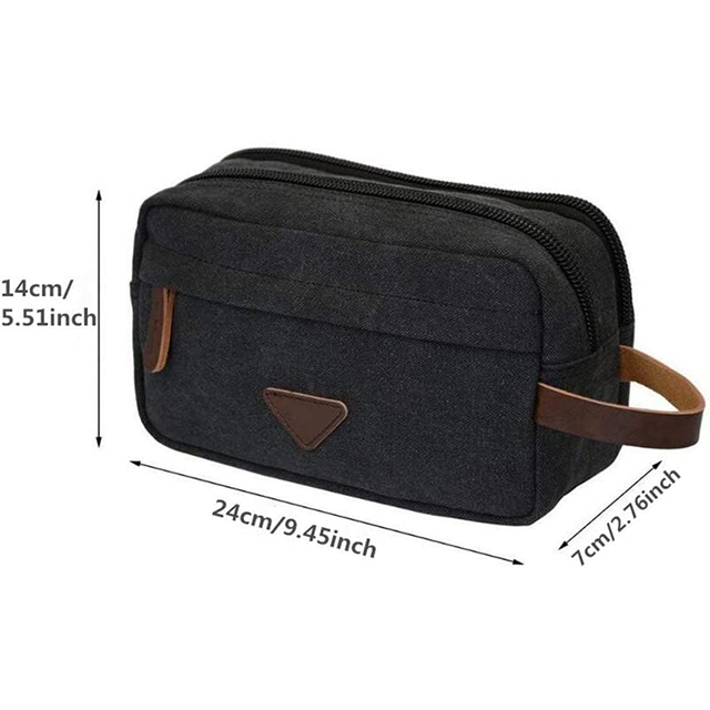 Mens Travel Canvas Toiletry Bag