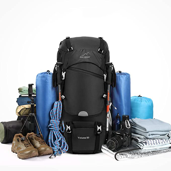 50L Waterproof Camping Essentials Bag Hiking Backpack