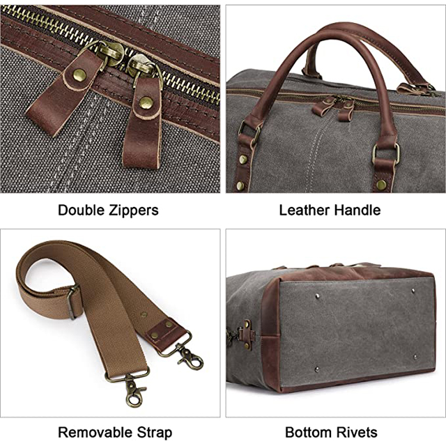 Canvas Weekender Overnight Large Carry On Bag