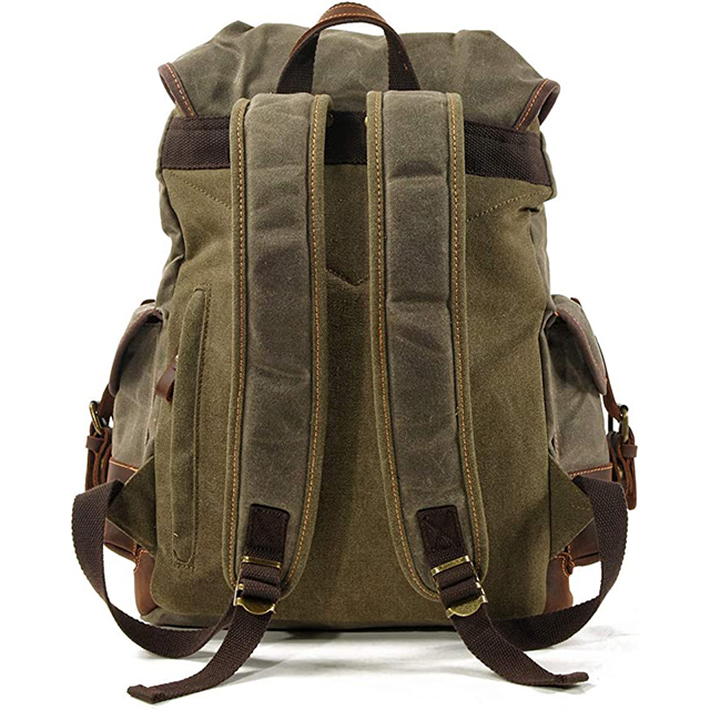 New Arrival Waxed Canvas Shoulder Rucksack