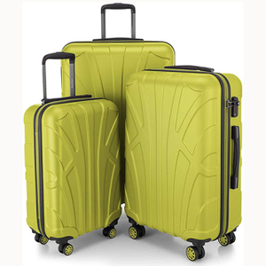Luggage Sets of 3 Piece Lightweight 4 Wheels Hard Sheel ABS Travel Trolley Suitcases