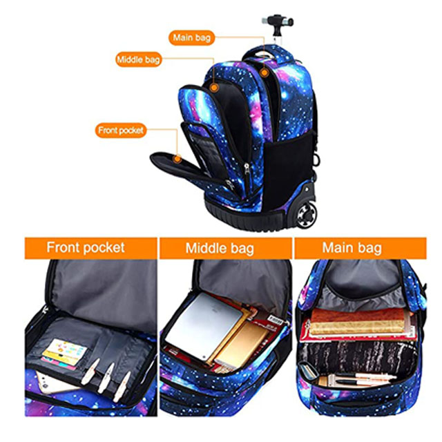 School Bags for Boys Grils with Wheels