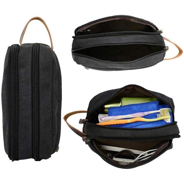 Mens Travel Canvas Toiletry Bag