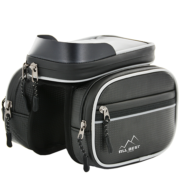 Bicycle Handlebar Bag with Touch Screen Cell Phone case Holder Cycling Storage Pouch 